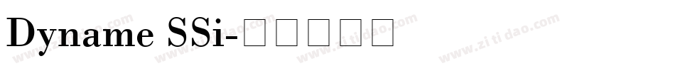 Dyname SSi字体转换